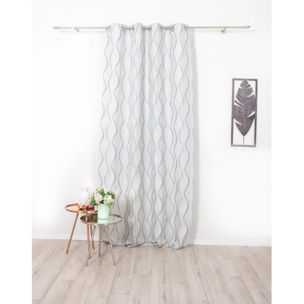 Żółto-niebieska zasłona 140x245 cm Arcade – Mendola Fabrics-image-2