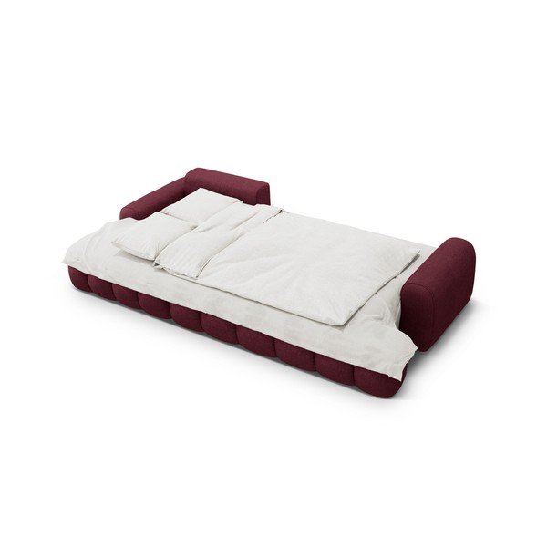 Bordowy rozkładany/ze schowkiem narożnik (lewostronny/z szezlongiem) Linz – Cosmopolitan Design-image-4