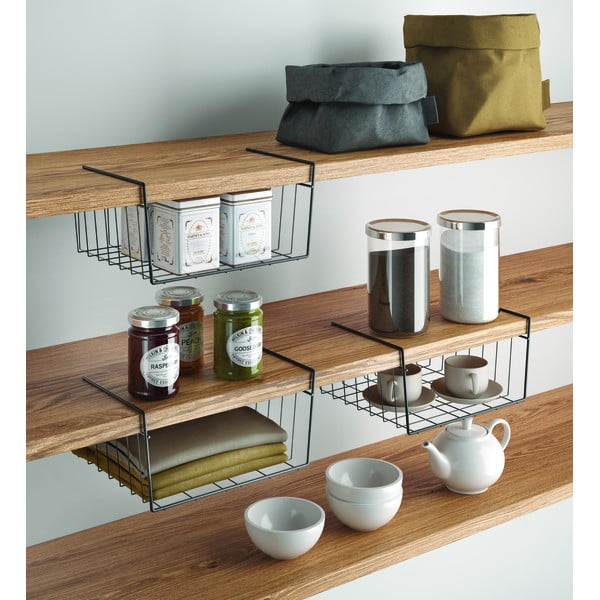 Czarny wiszący koszyk kuchenny Metaltex, dł. 30 cm-image-2