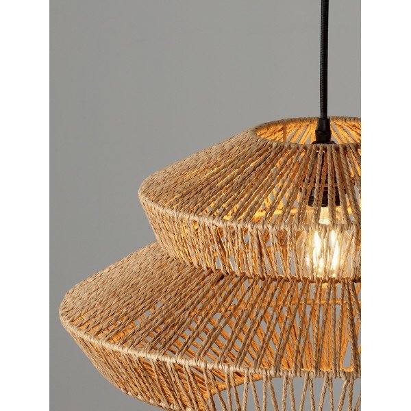 Lampa wisząca z liny w naturalnym kolorze ø 50 cm Nua – Nova Luce-image-4