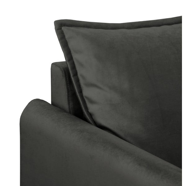 Ciemnoszara aksamitna sofa 138 cm Juli – Ropez-image-4