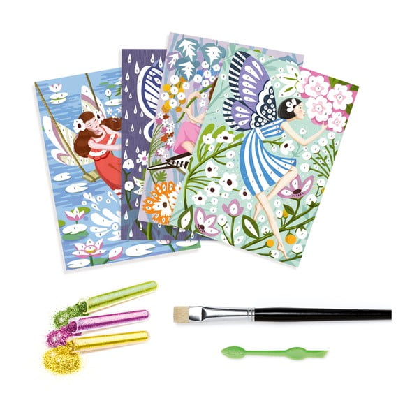 Zestaw artystyczny do zabawy z piaskiem Djeco Magical Fairies-image-1