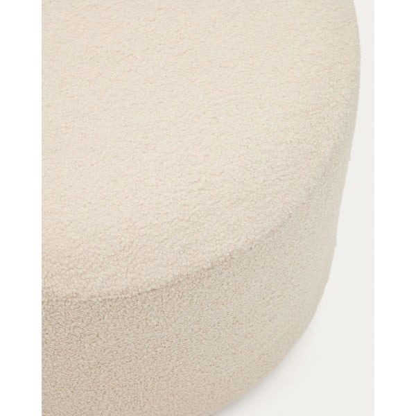 Kremowy puf z materiału bouclé Kaeli – Kave Home-image-2