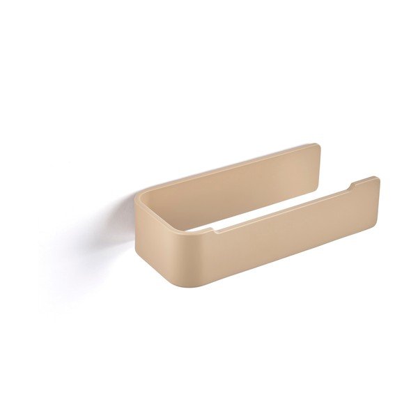 Beżowy ścienny metalowy uchwyt na papier toaletowy Ume – Zone-image-2