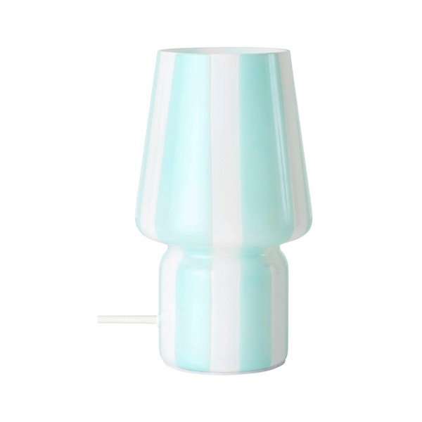 Biała/niebieska szklana lampa stołowa (wysokość 21,5 cm) Carlo – Ellos Home