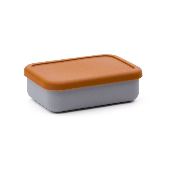 Niebiesko-pomarańczowy silikonowy pojemnik śniadaniowy dla dzieci Lili – Kave Home-image-3