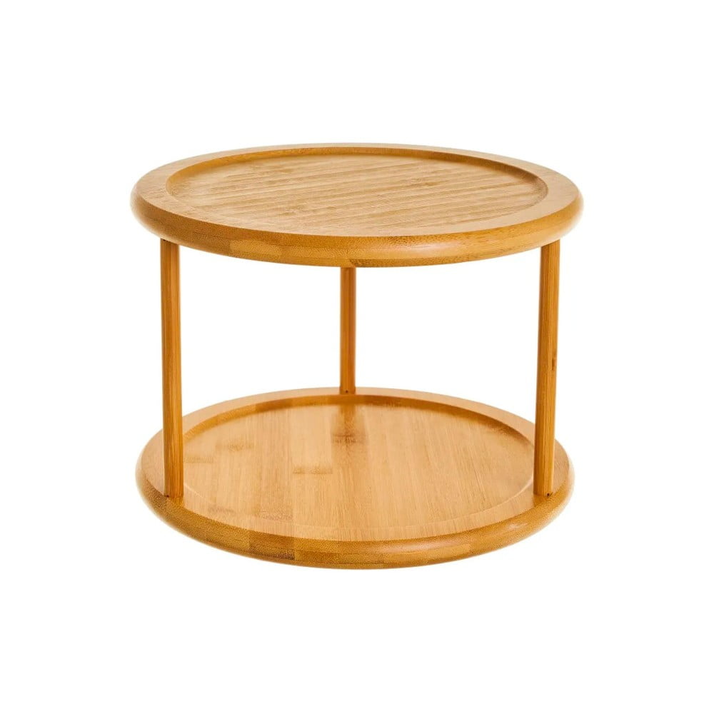 Obrotowy bambusowy organizer na przyprawy ø 25 cm – Casa Selección