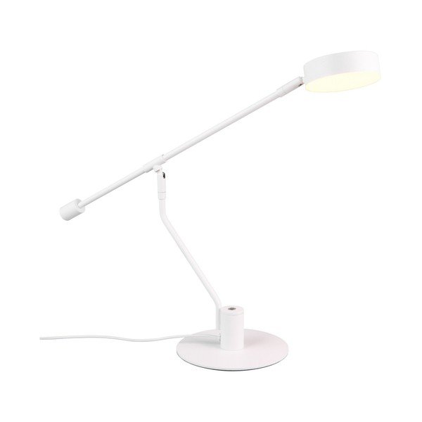 Lampa stołowa LED z elastyczną konstrukcją w matowym białym kolorze (wysokość 64 cm) Manduro – Trio