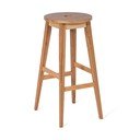 Hoker z litego drewna kauczukowego w naturalnym kolorze (wysokość siedziska 75 cm) Club – Bonami Essentials