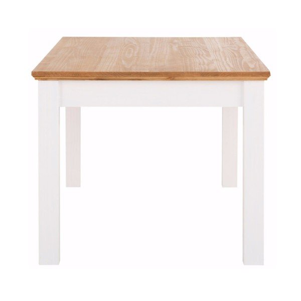 Biały stół z litej sosny z szufladą Støraa Suzie-image-3