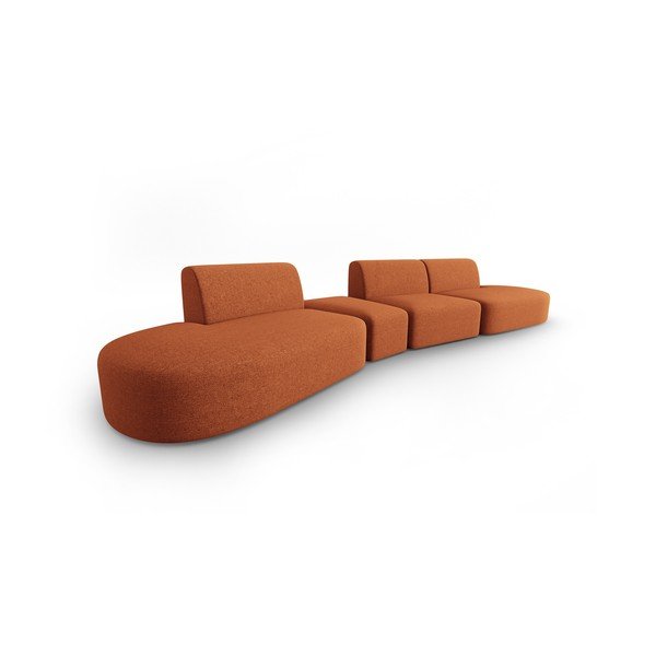 Pomarańczowa sofa 412 cm Shane – Micadoni Home-image-2