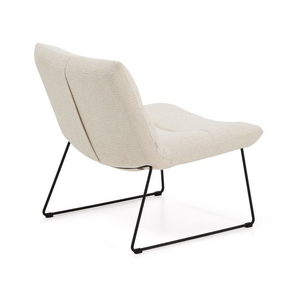 Beżowy fotel z tkaniny szenilowej Asen – Kave Home-image-4