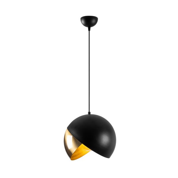 Czarno-brązowa lampa wisząca z metalowym kloszem ø 30 cm Pacman – Opviq lights-image-2