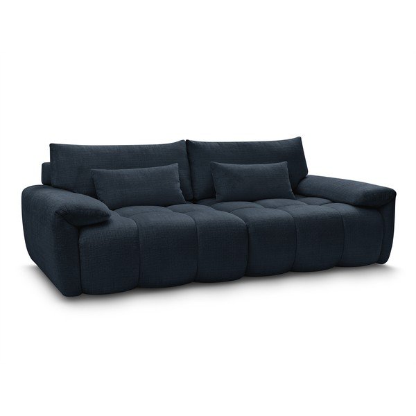 Ciemnoniebieska sofa z tkaniny szenilowej 264 cm Ivane – Bobochic Paris-image-3