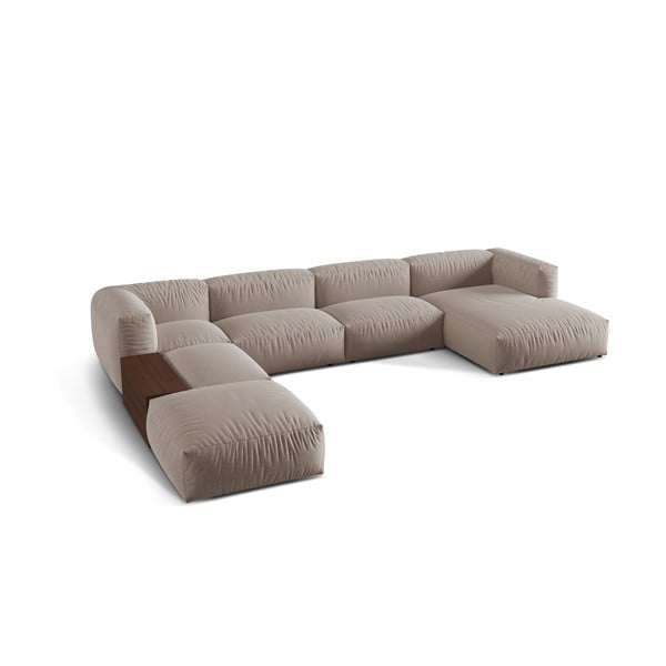 Beżowy narożnik modułowy (lewostronny/w kształcie litery U) Martina – Micadoni Home-image-2