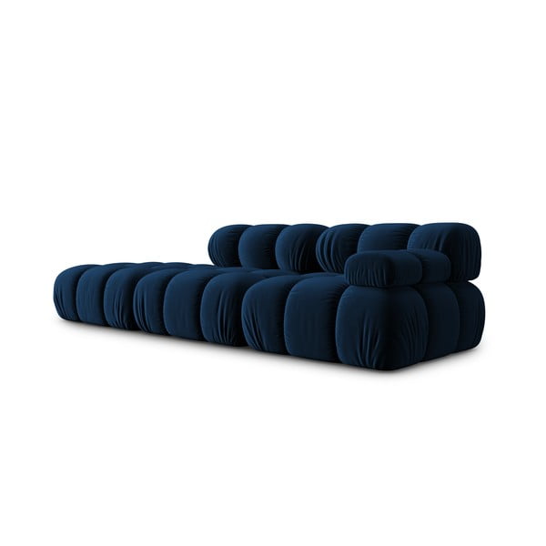 Niebieska aksamitna sofa 282 cm Bellis – Micadoni Home-image-3