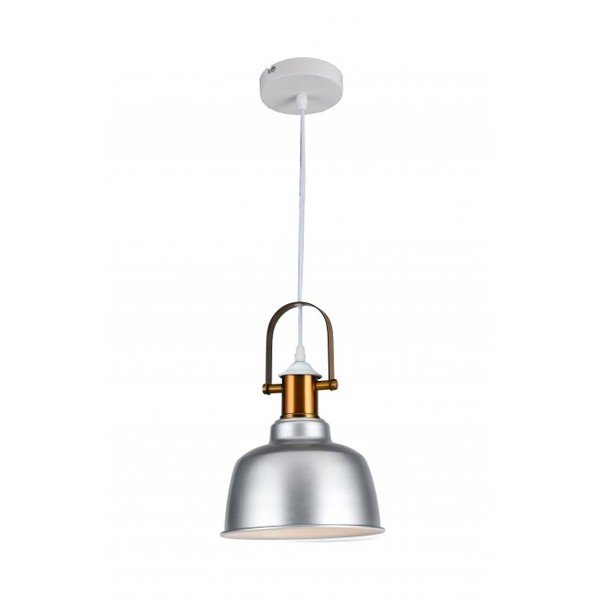 Lampa wisząca w kolorze srebra z metalowym kloszem ø 22 cm Zenit – GTV