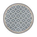 Żółto-niebieski okrągły dywan odpowiedni na zewnątrz ø 160 cm Zia Trellis – Flair Rugs