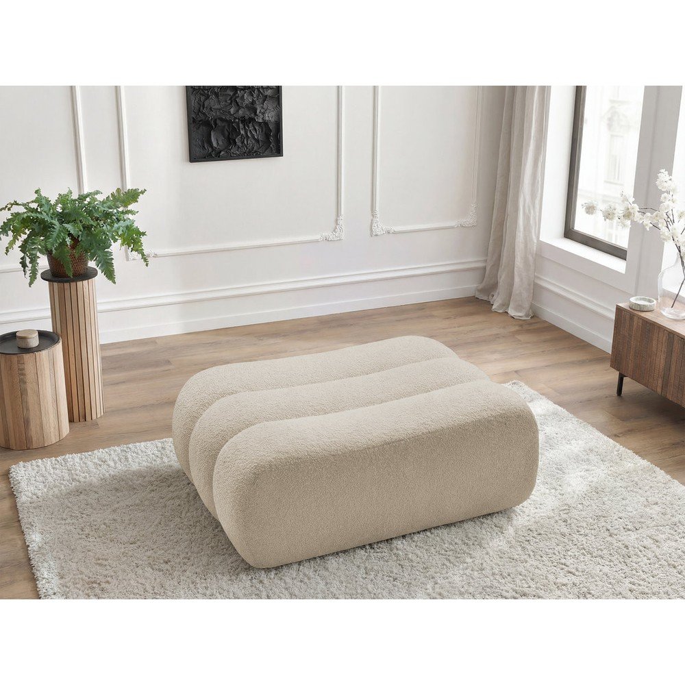 Beżowy podnóżek z materiału bouclé Azra – Bobochic Paris (zdjęcie 7)
