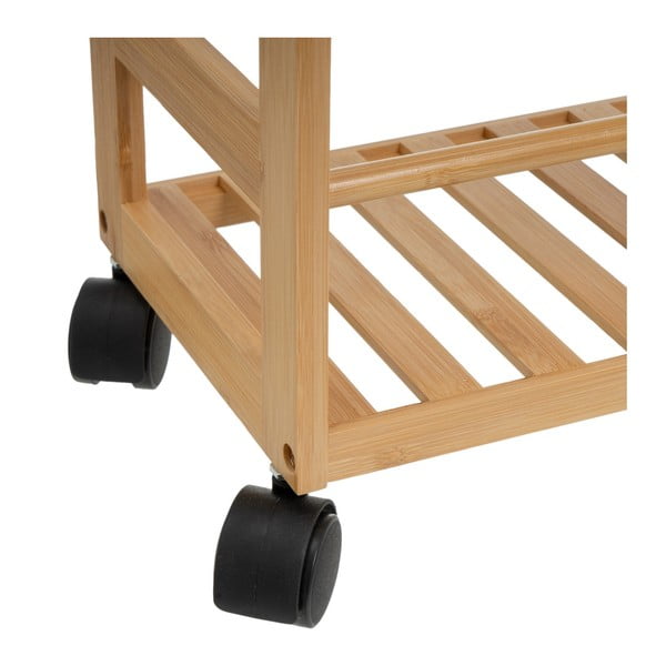 Bambusowy regał na kółkach w naturalnym kolorze 44x75 cm – Casa Selección-image-1