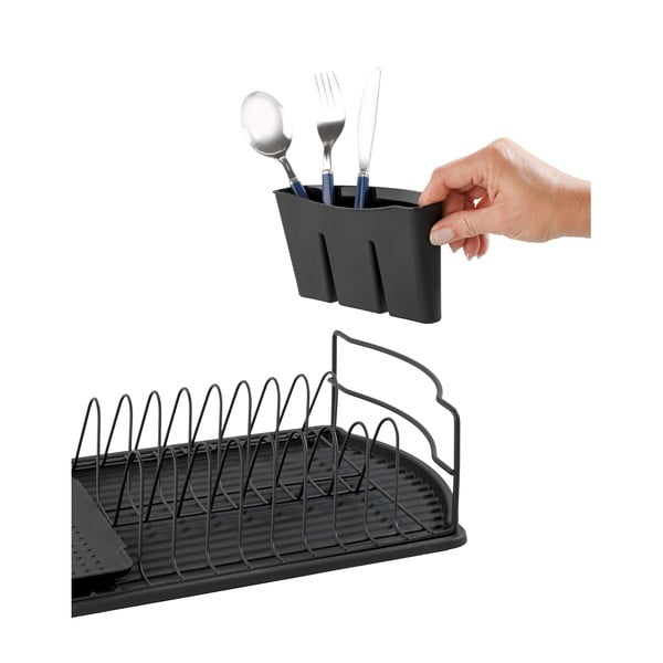 Czarny ociekacz do naczyń Wenko Drip Basic-image-4