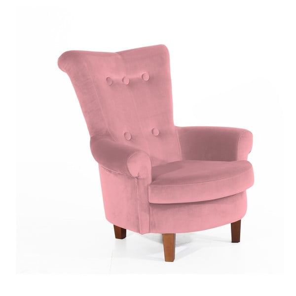 Różowy fotel Max Winzer Tilly