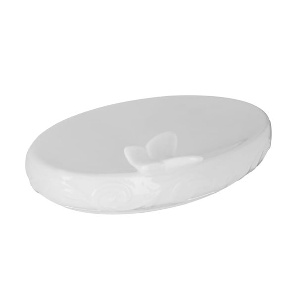 Biała porcelanowa mydelniczka Premier Housewares, 17x12 cm