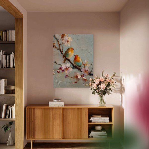 Obraz drukowany z ramą w zestawie 60x80 cm Robins – Styler-image-1