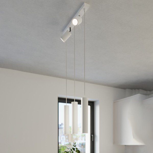 Biała metalowa lampa wisząca Etna – Sollux-image-3