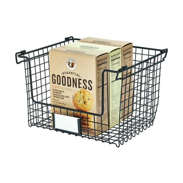 Czarny metalowy koszyk iDesign Classico, 31x25,5 cm-image-3