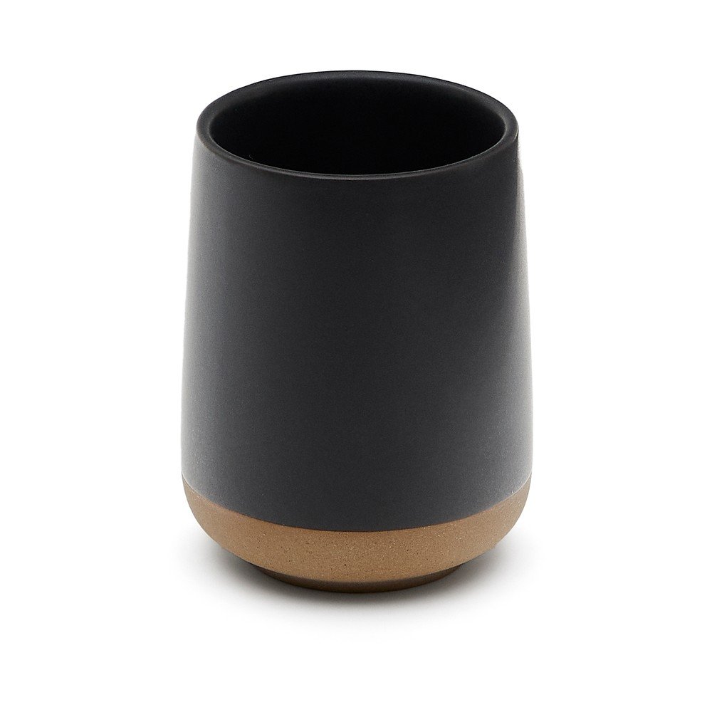 Ciemnoszary kubek na szczoteczki do zębów ceramiczny Silma – Kave Home (zdjęcie 3)