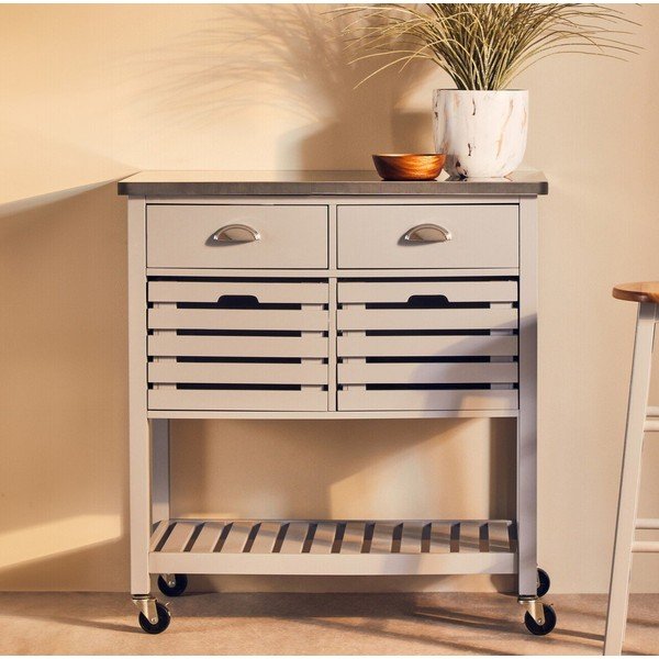 Wyspa kuchenna na kółkach 46x86 cm Frankfurt – Premier Housewares-image-3