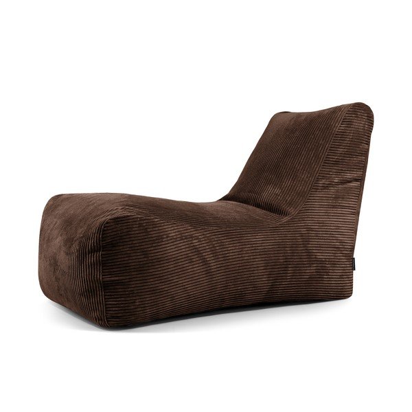 Ciemnobrązowy sztruksowy worek do siedzenia Lounge – SLOWDOWN