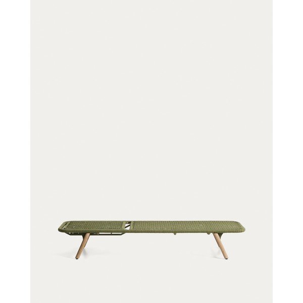 Zielony metalowy regulowany leżak ogrodowy Dandara – Kave Home-image-3