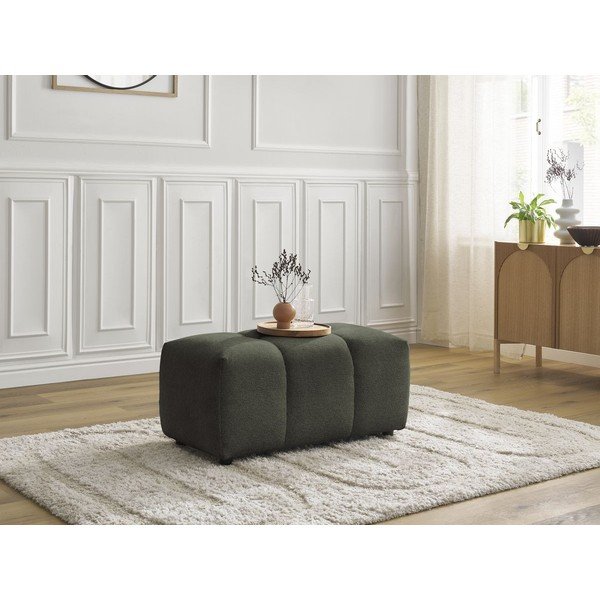 Podnóżek z tkaniny szenilowej w kolorze khaki Roxelane – Bobochic Paris-image-4