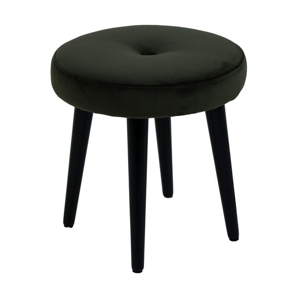 Czarny aksamitny stołek Frisco – Actona