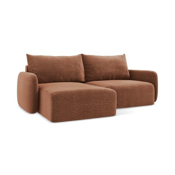 Ceglasty rozkładany/ze schowkiem narożnik (lewostronny) Kalena – Makamii-image-1