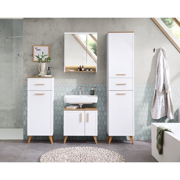 Biała szafka łazienkowa 72x60 cm Quickset 383 – Pelipal-image-4