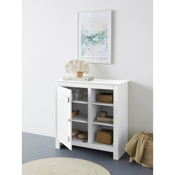 Biała szafka z litego drewna sosnowego 90x90 cm Bertram – Støraa-image-4