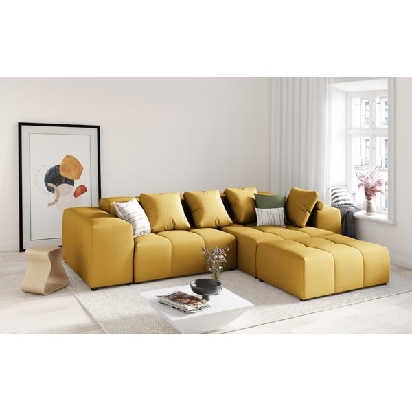 Żółta poduszka do sofy modułowej Rome – Cosmopolitan Design-image-4