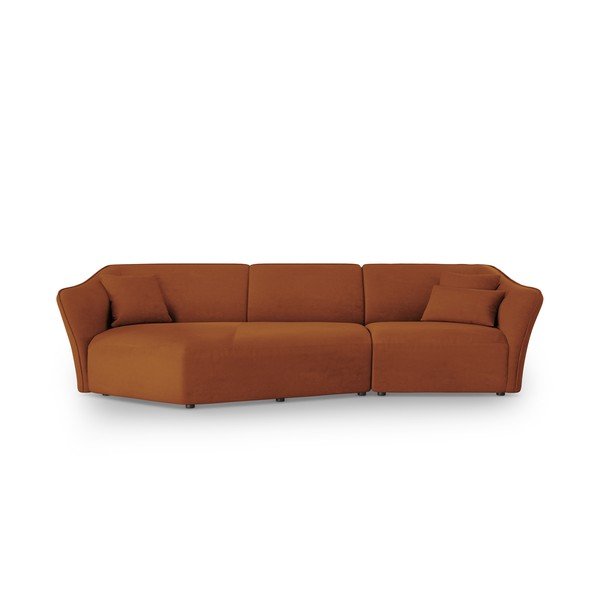 Ceglasty narożnik z materiału bouclé Tokyo – Cosmopolitan Design