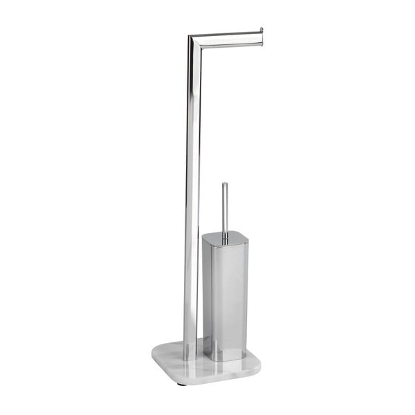 Marmurowy stojak na szczotkę do WC i papier toaletowy Wenko Onyx-image-2