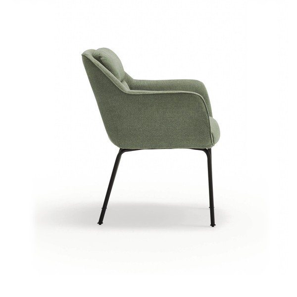 Zielony tapicerowany fotel jadalniany z podłokietnikami Sadira – Teulat-image-3