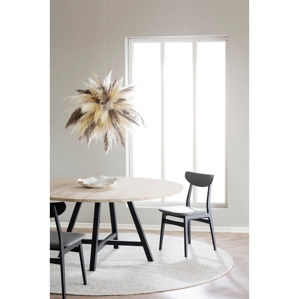 Okrągły stół z blatem w dekorze dębu 150x150 cm Carradale – Rowico-image-1