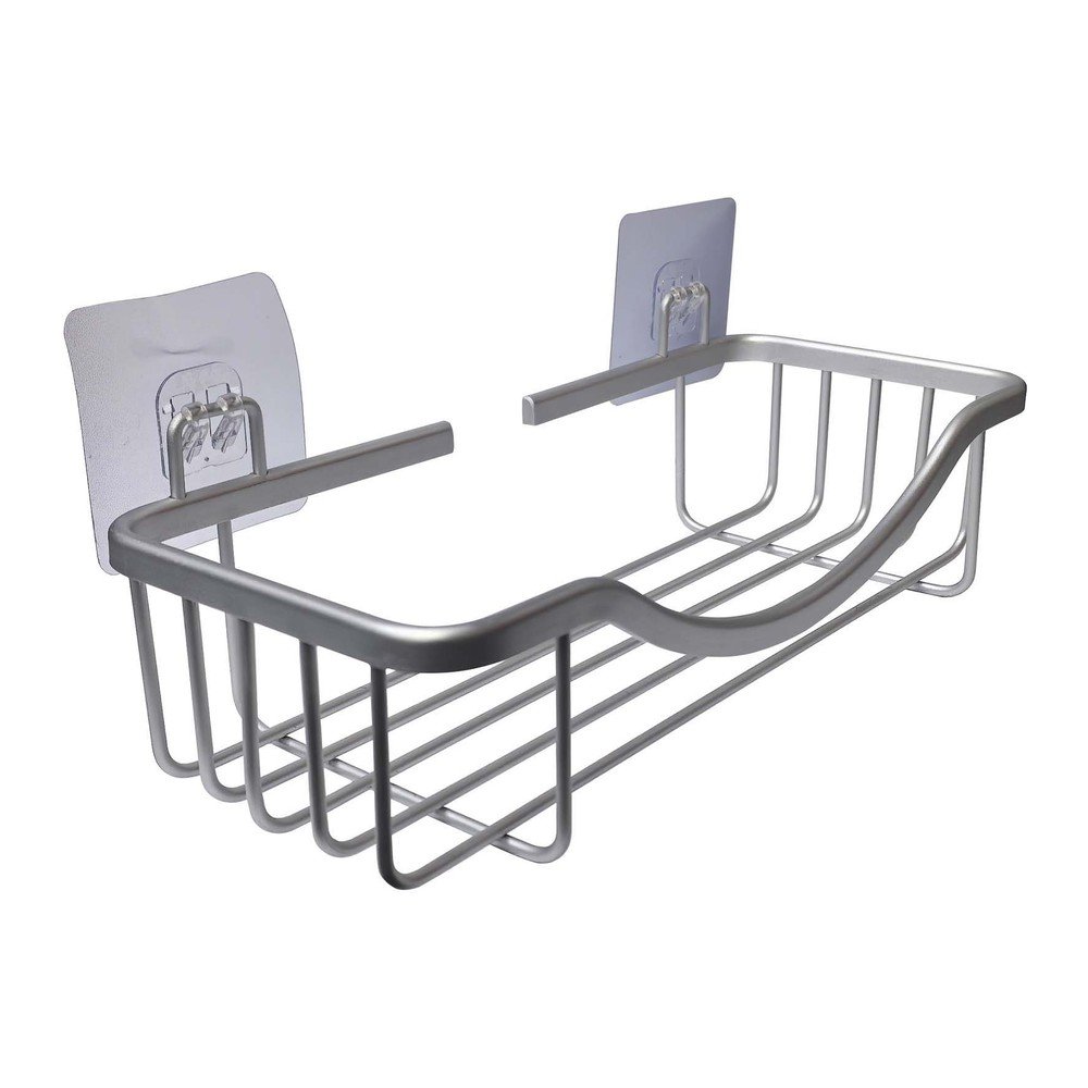 Aluminiowa półka łazienkowa w kolorze srebra z połyskiem bez wiercenia Filaire Aluminium – douceur d'intérieur (zdjęcie 2)