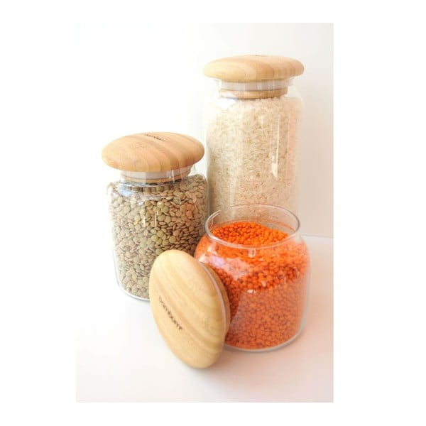 Pojemnik szklany z bambusowym wieczkiem Capa-image-2