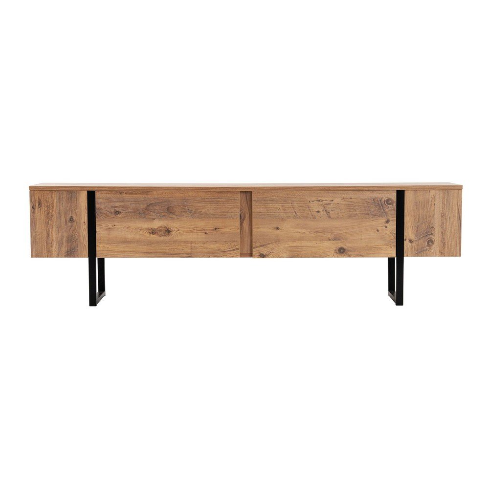 Szafka pod TV w dekorze sosny w naturalnym kolorze 180x50x29,5 cm Serenity – Kalune Design