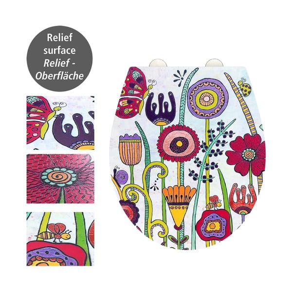 Deska sedesowa wolnoopadająca 37 x 44,5 cm Rollin'Art Full Bloom – Wenko-image-2