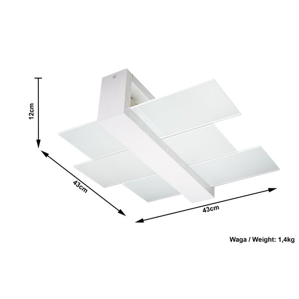 Biała lampa sufitowa Sollux Leda-image-2
