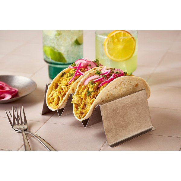 Stojak na tacos do serwowania ze stali nierdzewnej 10x19 cm Serve – BonBistro-image-1